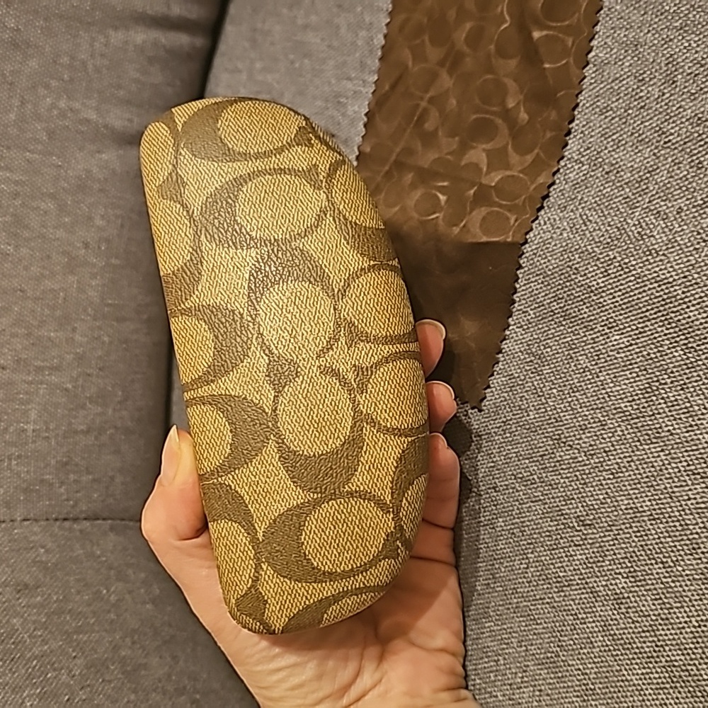 Coach Eyeglasses Case Signature Clam Shell Hard Case